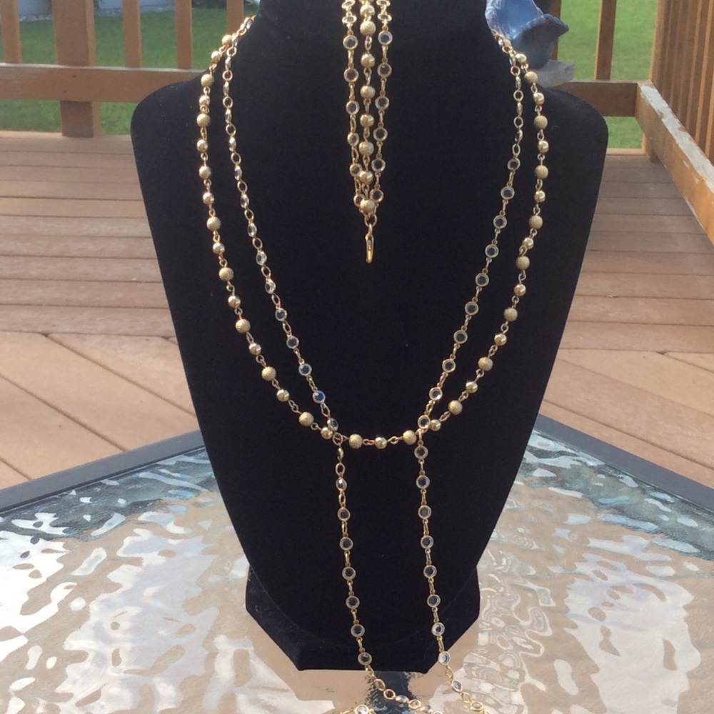 Gold Plated necklace and bracelet set - Picture 10 of 12